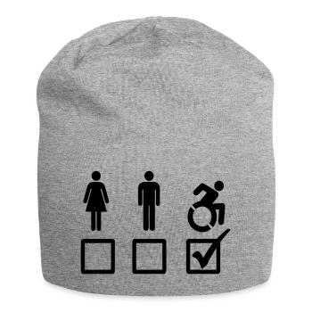 Tous les utilisateurs de fauteuils roulants sont adaptés* - Bonnet en jersey - gris chiné - Devant