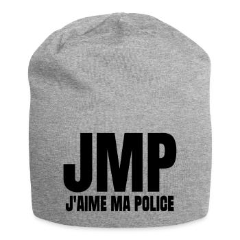 policier, je suis policier, j'aime ma police - Bonnet en jersey - gris chiné - Devant
