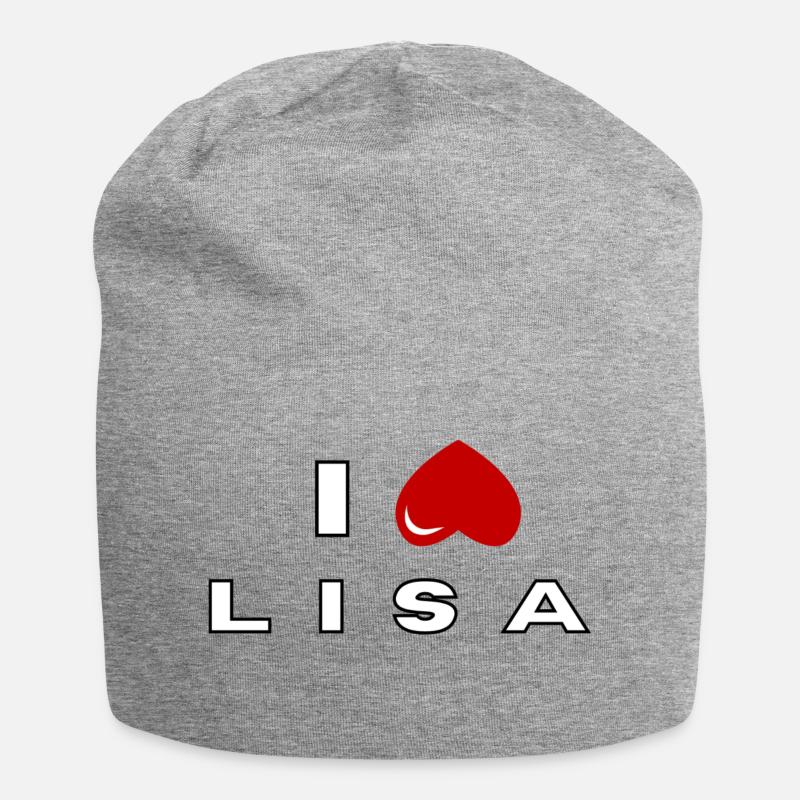 Ich hasse Lisa - Jersey-Beanie - Grau meliert