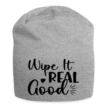 Wipe It Real Good - Jersey Beanie - heather grey - Front