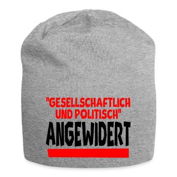 angewidert - Jersey-Beanie - Grau meliert - Vorne
