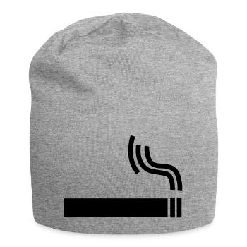 Cigarette Pause cigarette - Bonnet en jersey - gris chiné - Devant
