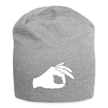 Jetez un coup d’œil à l’intérieur - Bonnet en jersey - gris chiné - Devant