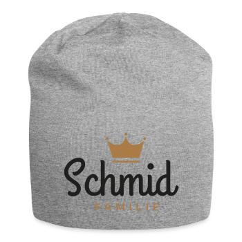 Schmid-Familie - Jersey-Beanie - Grau meliert - Vorne
