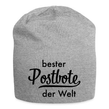 Bester Postbote - Jersey-Beanie - Grau meliert - Vorne