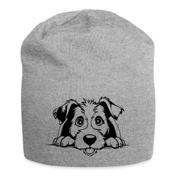Fox Terrier - Jersey-Beanie - Grau meliert - Vorne