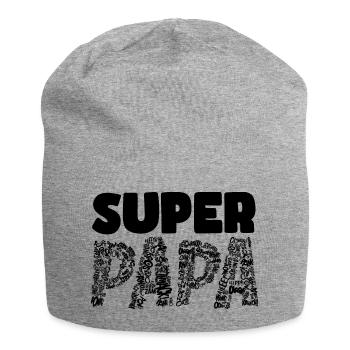 Super Papa - Bonnet en jersey - gris chiné - Devant