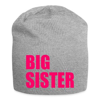 Big sister - Jersey Beanie - heather grey - Front