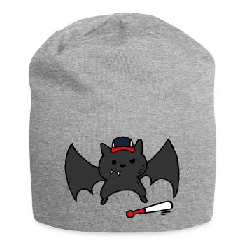 Funny & Cute Baseball Bat / Bat - Jersey Beanie - heather grey - Front