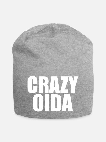 crazy_oida_shirt_geschenk_lustig_wien_oesterrei - Jersey-Beanie - Grau meliert