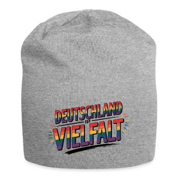 Deutschland ist Vielfalt - Cool Pride Logo - Jersey-Beanie - Grau meliert - Vorne