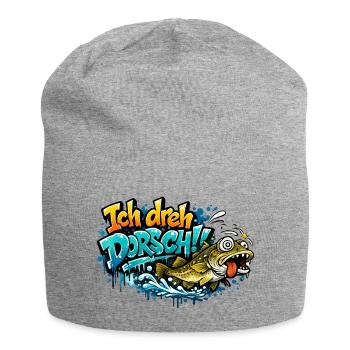 Ich dreh Dorsch Graffiti Fisch - Jersey-Beanie - Grau meliert - Vorne