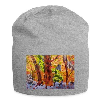 Le parc d’automne dans l’abstraction des couleurs - Bonnet en jersey - gris chiné - Devant