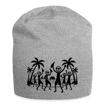Beach Holiday Party - Jersey Beanie - heather grey - Front