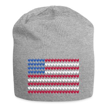 Patriotic Farmer Rooster Flock Poultry USA Pride C - Jersey-Beanie - Grau meliert - Vorne