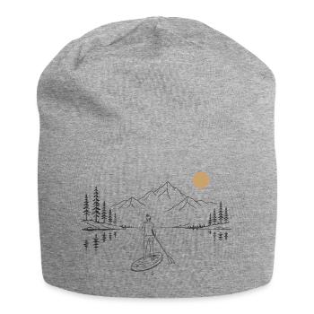 Stand-Up Paddle am See - Jersey-Beanie - Grau meliert - Vorne