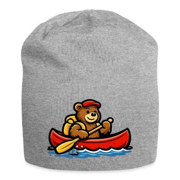 Ours d’aventure à pagaie en canoë - Bonnet en jersey - gris chiné - Devant