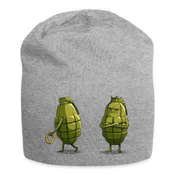 Grimmige Granate Figur - Jersey-Beanie - Grau meliert - Vorne