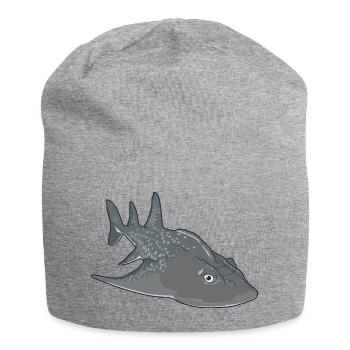 Bowmouth-Gitarrenrochen Cartoon-Stil - Jersey-Beanie - Grau meliert - Vorne