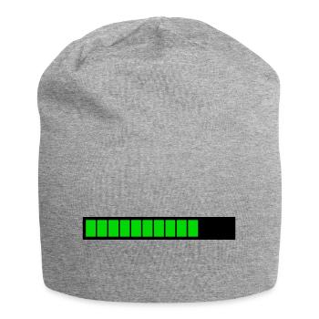 Barre de chargement rectangle Noir Vert (75%) - Bonnet en jersey - gris chiné - Devant