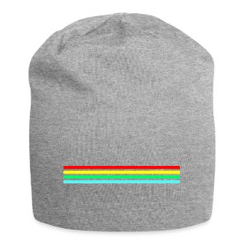Retro Neon Friendly Raider - Jersey Beanie - heather grey - Front
