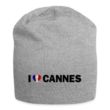 I love Cannes France - Jersey Beanie - heather grey - Front