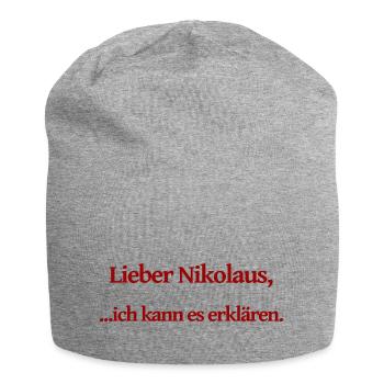 lieber nikolaus - Jersey-Beanie - Grau meliert - Vorne