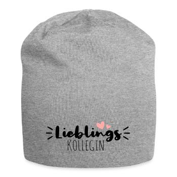 Lieblingskollegin - Jersey-Beanie - Grau meliert - Vorne