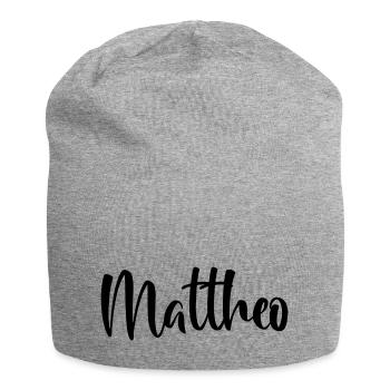 Name - Mattheo - Jersey Beanie - heather grey - Front