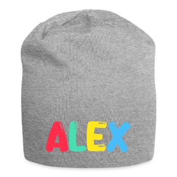 Name - Alex - Jersey-Beanie - Grau meliert - Vorne