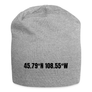 Billings, Montana, USA Coordinates - Jersey Beanie - heather grey - Front