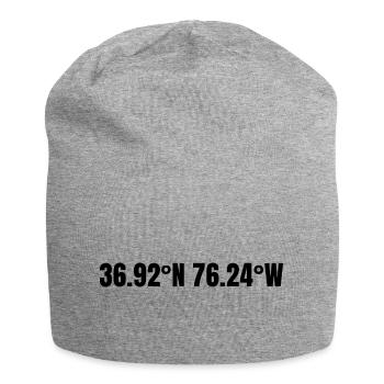 Norfolk Virginia USA Koordinaten - Jersey-Beanie - Grau meliert - Vorne