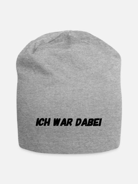 ich war dabei - Jersey-Beanie - Grau meliert