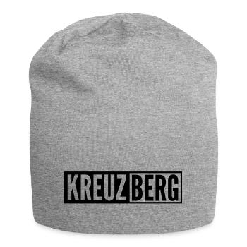 Kreuzberg - Jersey-Beanie - Grau meliert - Vorne