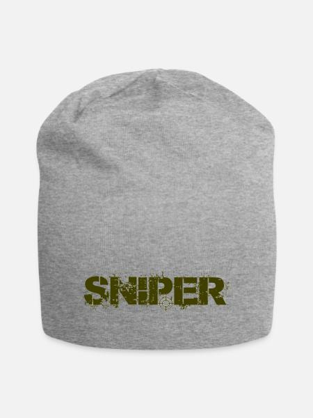 Sniper Army-Green - Jersey-Beanie - Grau meliert