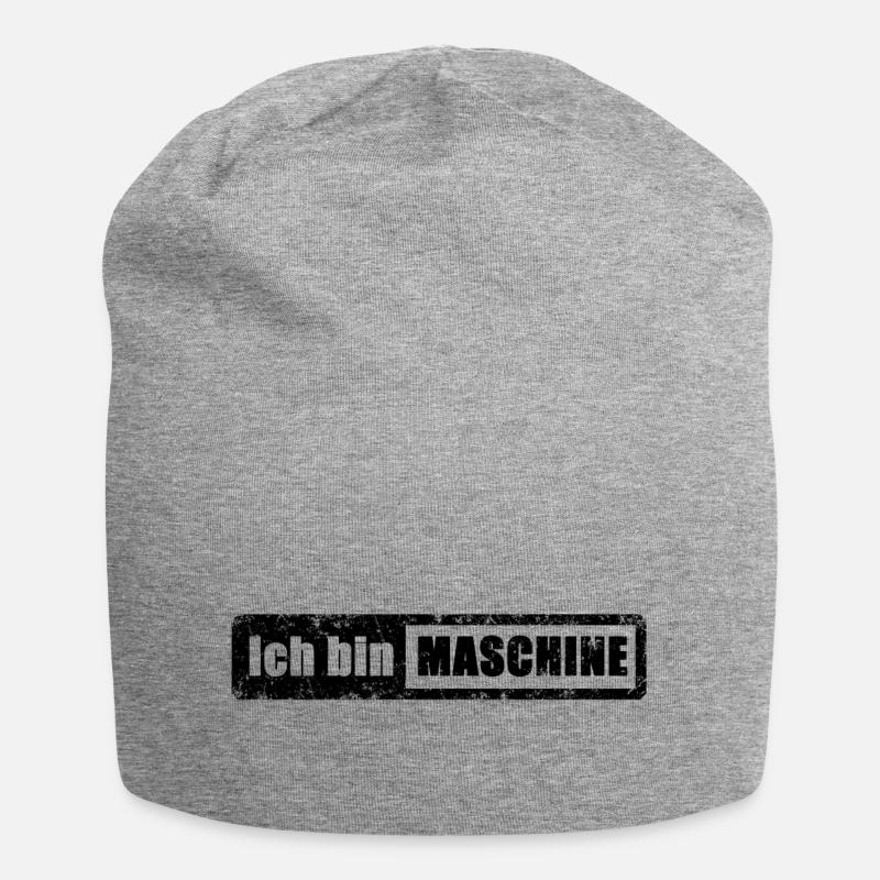 maschine - Jersey-Beanie - Grau meliert