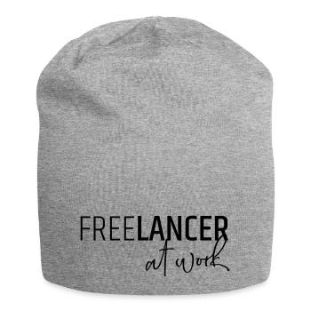 Freelancer au travail - Bonnet en jersey - gris chiné - Devant