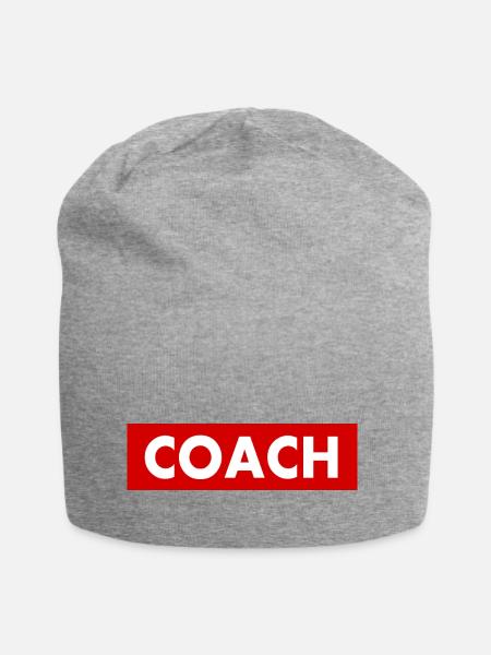 Coach - Jersey-Beanie - Grau meliert