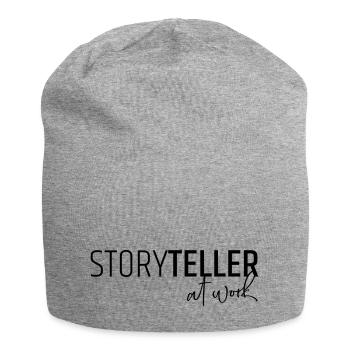 Conteuse au travail - Bonnet en jersey - gris chiné - Devant