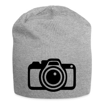 Kamera - Jersey-Beanie - Grau meliert - Vorne