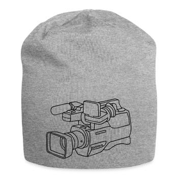 Video Kamera - Jersey-Beanie - Grau meliert - Vorne
