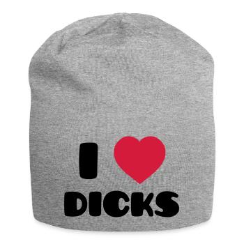 I Love Dicks - Jersey Beanie - heather grey - Front
