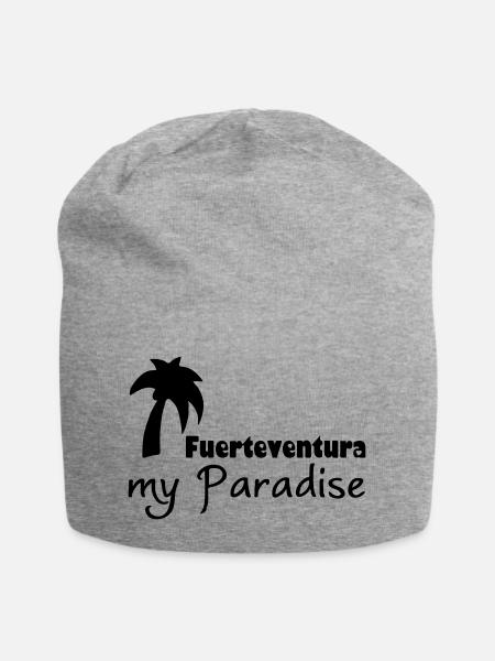Fuerteventura Paradise Urlaub Geschenk - Jersey-Beanie - Grau meliert