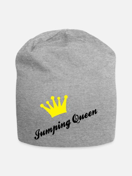 Springreiten - Jersey-Beanie - Grau meliert