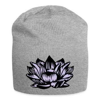 Lotus flower - Jersey Beanie - heather grey - Front