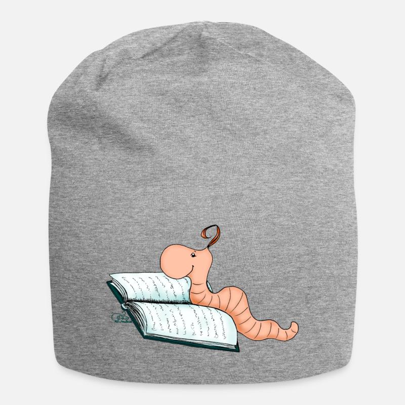 Bookworm Willi - Bonnet en jersey - gris chiné