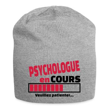psychologue en cours - Bonnet en jersey - gris chiné - Devant