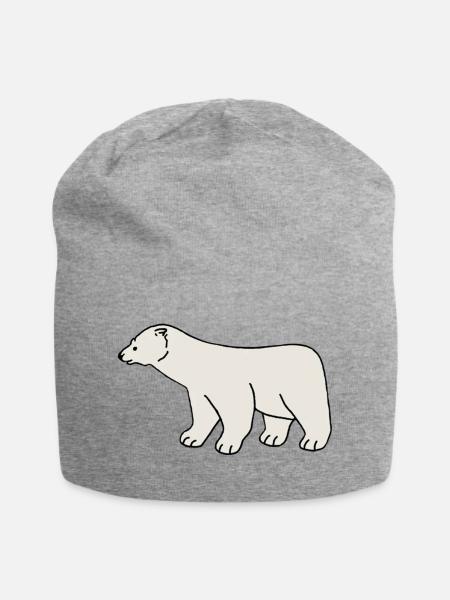 polar bear eisbaer nordpol north pole alaska9 - Jersey-Beanie - Grau meliert