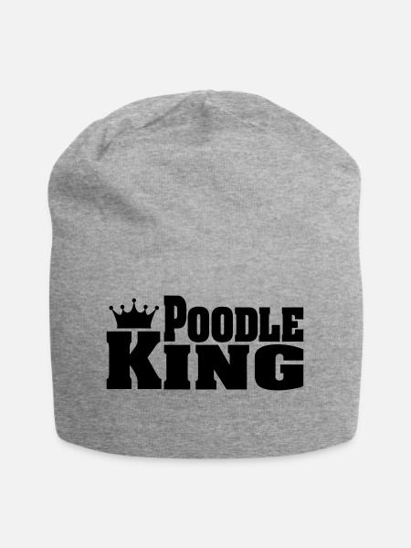 POODLE KING - Jersey-Beanie - Grau meliert