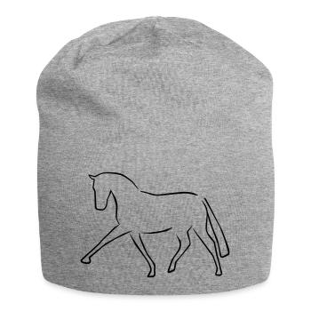 2541614 115410785 cheval de dressage - Bonnet en jersey - gris chiné - Devant